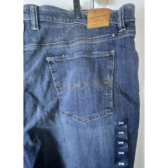 Lucky Brand Jeans women's 24W Blue Emma Straight Leg Dark Wash Denim NWT - Picture 6 of 13